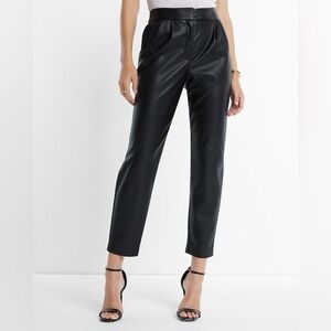 Express Black Faux Leather Super High Rise Pant